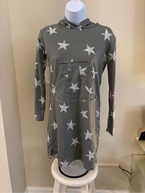 Girls' Star Print Hoodie Dress
